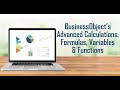 Businessobjects advanced calculation webinar