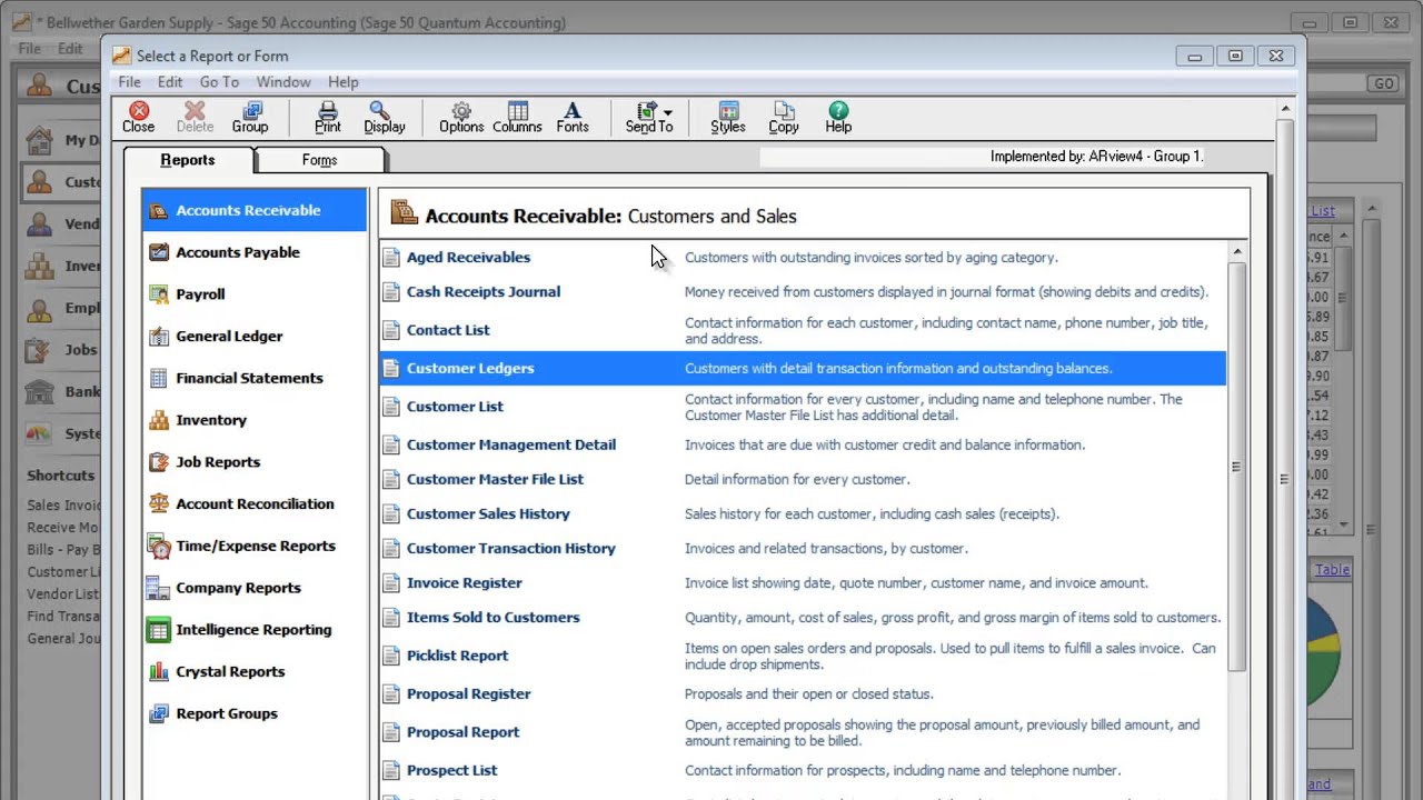 Sage 50 Chart Of Accounts List