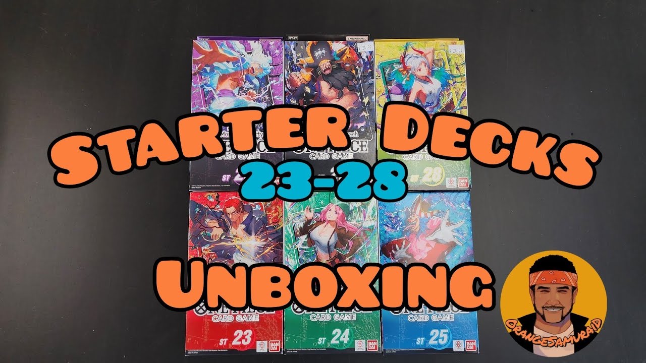ワンピースBOX One Piece Card Game Starter Decks 23-28 Unboxing - YouTube