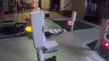 ARDUINO Croisement avec Feux tricolores pour voiture et piétons ainsi que barrière avec Servo
