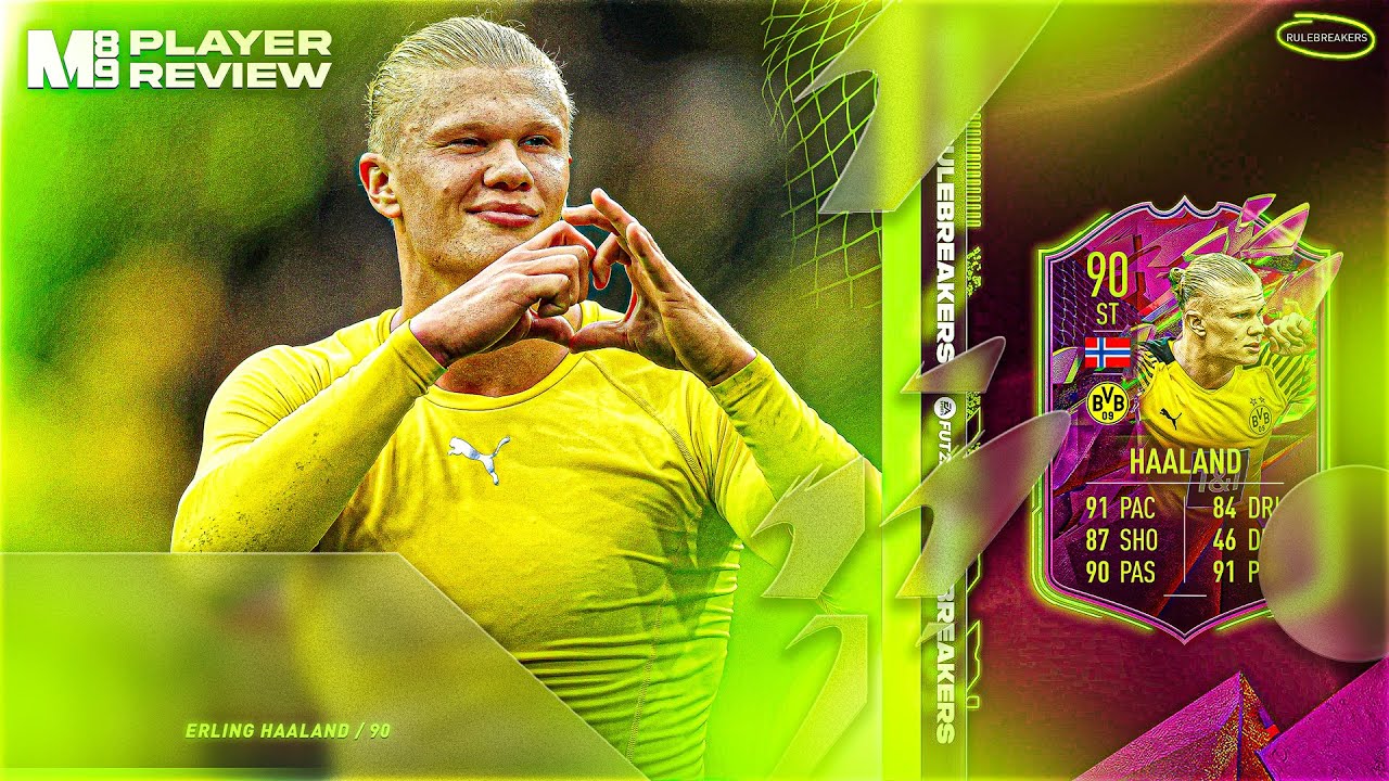 FIFA 22 RULEBREAKERS HAALAND REVIEW | 90 RULEBREAKERS HAALAND PLAYER REVIEW | FIFA 22 ULTIMATE TEAM