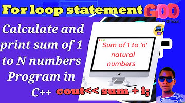 C++ Program To Print Sum Of Natural Numbers from 1 To N| C++ For Beginner| @gevizzol2020 |GOO