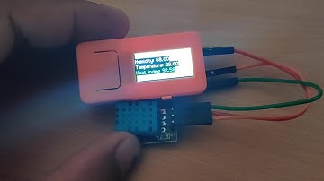 m5stick C m5stack with DHT11 temperature sensor with temperature humidity & heat index