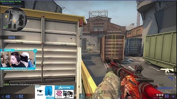 CSGO - Shroud M4A4 Ace With 1v4 clutch (Train)