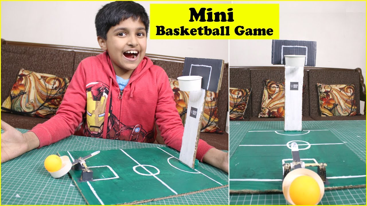 How to make Mini Basketball Game with Cardboard घर में खेलो Easy