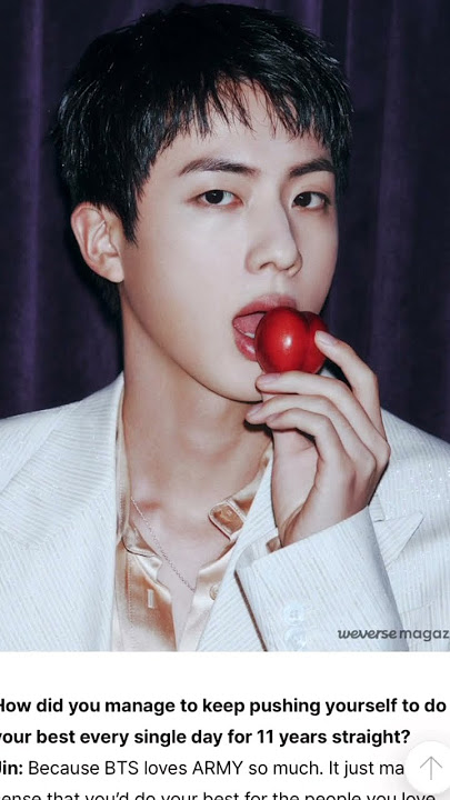 Jin Weverse magazine photo shot and QnA @BTS @BTS_LIVE @BT21_official #kimseokjin #astronaut