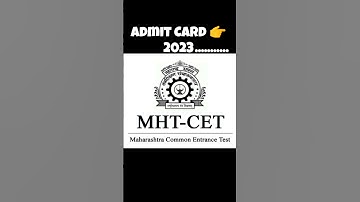 MHTCET 2023 Admit Card Download Now Link Is Description 👇 #mhtcet #admitcard #coep #cet #shorts