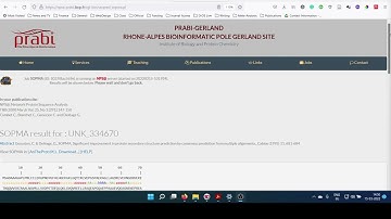 Secondary structure analysis of a protein using SOPMA