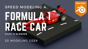Blender Time-lapse: Formula 1 Race Car | 3D Modeling and Rendering/Texturing