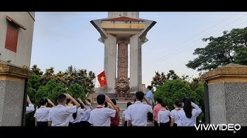 HÁT QUỐC CA TẠI ĐỊA CHỈ ĐỎ - LIÊN ĐỘI TH&THCS NGHĨA LỘ - HUYỆN CÁT HẢI