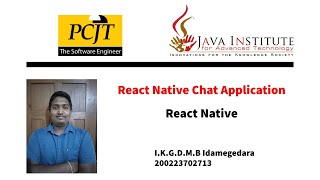 Profile Page Process | React Native Chat Application | Java Institute