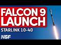 SpaceX Falcon 9 launches Starlink 10-40