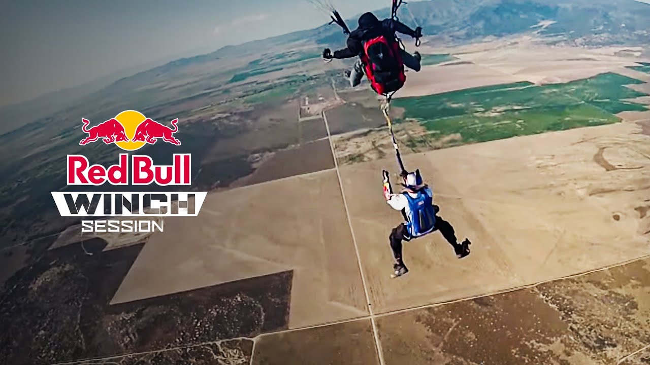 Paragliding Meets Zip Line Red Bull Winch Sessions YouTube