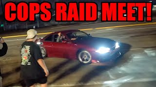 CARS Went WILD and GOT THE COPS CALLED ON CAR MEET! (Entire Police Force Came Out LOL!)