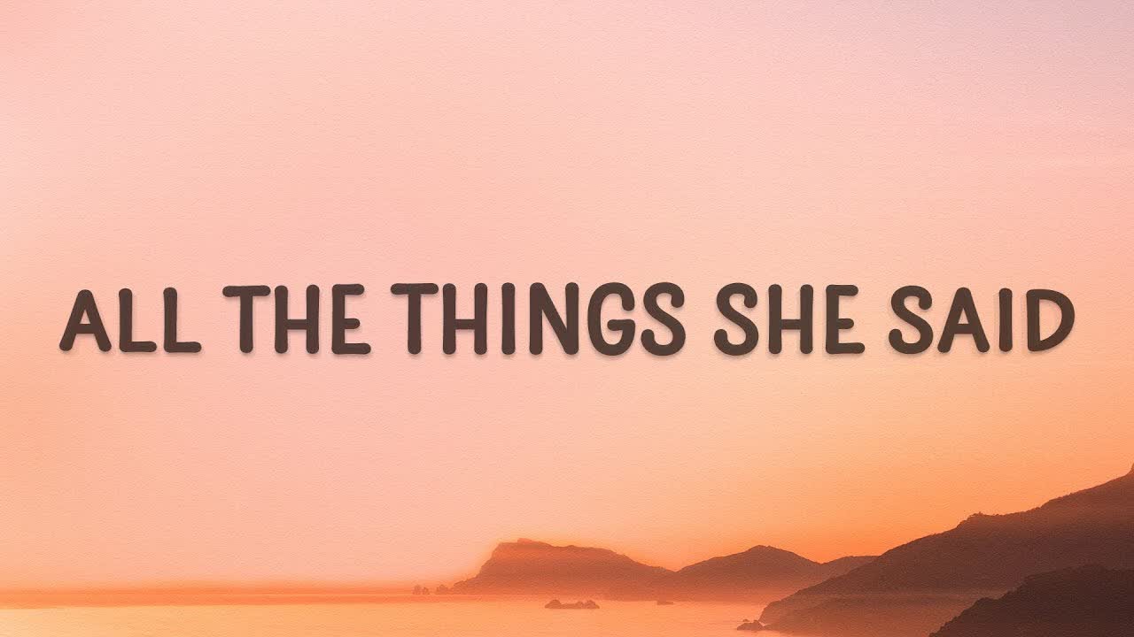 [1 HOUR 🕐] Tatu All The Things She Said(Lyrics) Running through my head YouTube