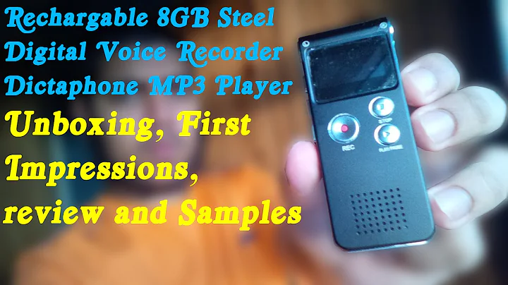 Rechargable 8GB Steel Digital Voice Recorder Dictaphone MP3 Player unboxing, Review, samples