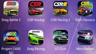 Drag Battle 2,CSR Racing,CSR Racing 2,CSR Classics,Project Cars Go,Drag Racing,GT Club,Nitro Nation screenshot 3