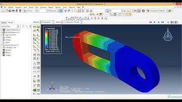 Abaqus Tutorial Videos - Stress Analysis of 3D Solid bracket in Abaqus