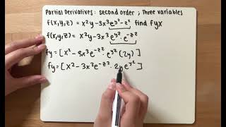 Calc 3 Ch.14 Partial Derivatives | Second Order | Three Variables