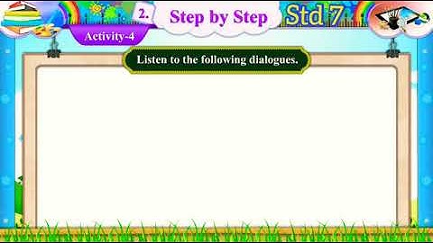 Std 7 English Unit 2 Activity 4 Sem 2