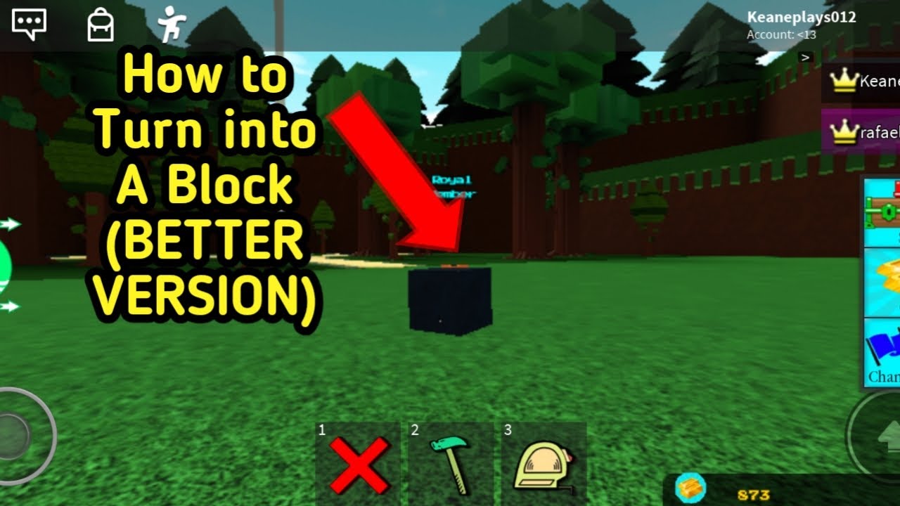 HOW TO TURN INTO A BLOCK (UPGRADED VERSION BABFT roblox) [V2] YouTube