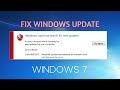 Fix Windows 7 update error 80072EFE