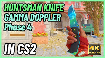 ★ CS2 Huntsman Knife Gamma Doppler (Phase 4) | CS2 Knife In-Game Showcase [4K]