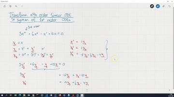 transform nth order ODE to system