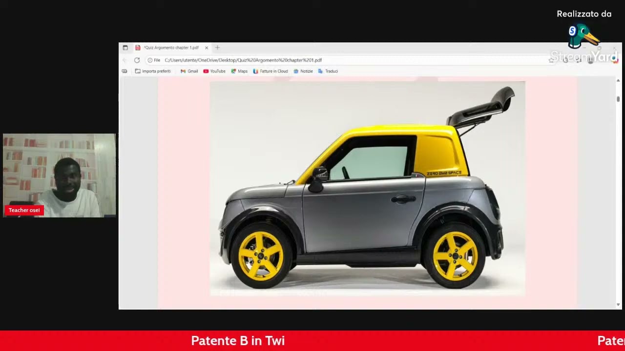 Chapter 1  Lesson 6  Twi Argomento quiz sulla strada e i veicoli
