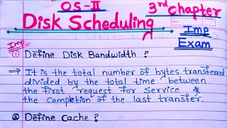 tybsc OS-II 3rd chapter disk scheduling 🤫🔥questions & answers for university exam 2023 | sppu exam