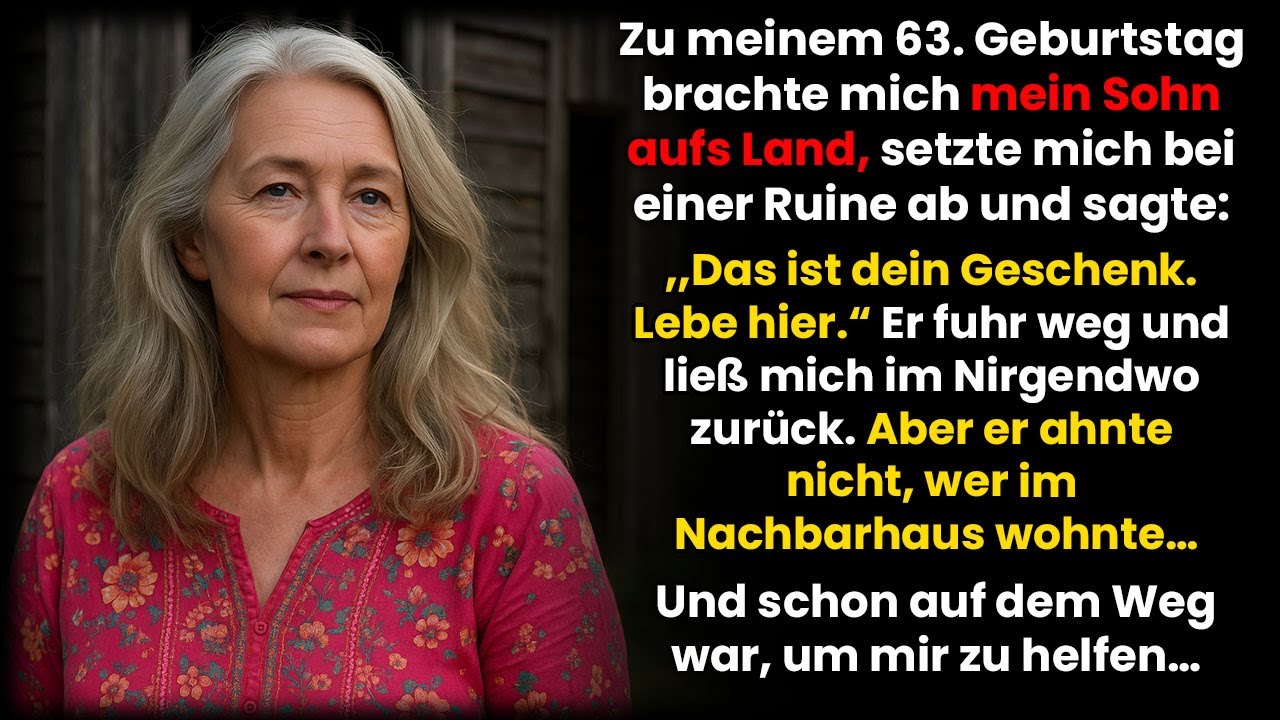 Mein Sohn ließ mich im Dorf bei einer Ruine zurück – er ahnte nicht, wer mein Nachbar war…
