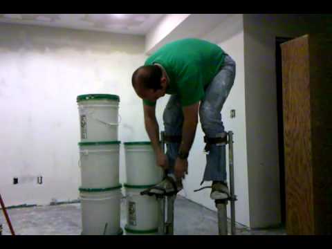 New Skill Learned Today Drywall Stilts Youtube