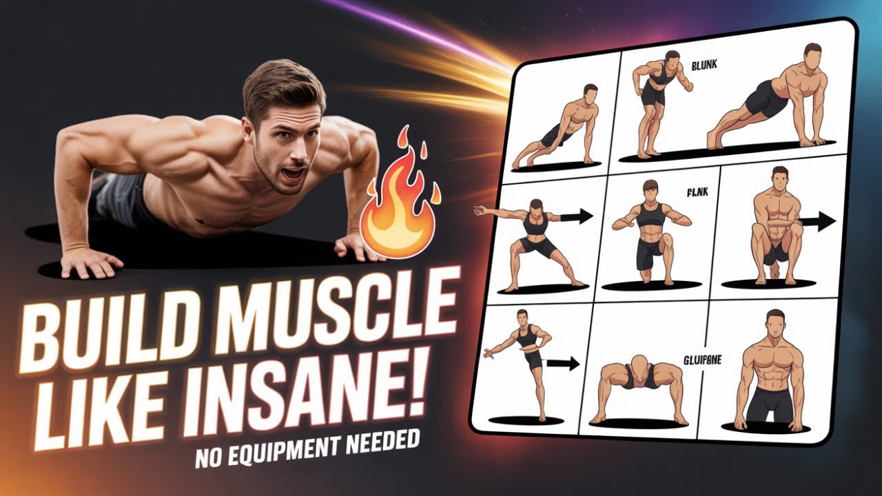 These 5 Exercises Build Muscle Like INSANE (No Equipment) - YouTube