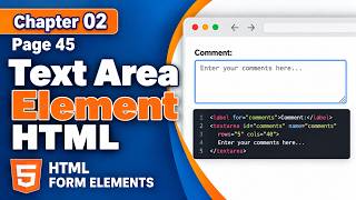 HTML Text Area Element | Chapter 02 Page 45 | IMED-1416 Web Design