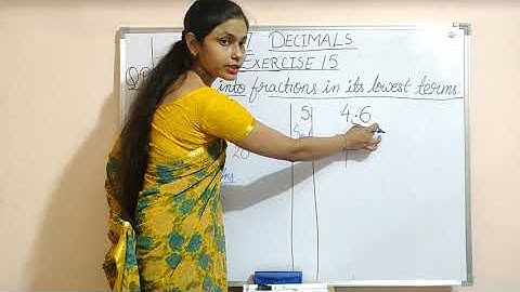 Decimals - conversion into fraction in its lowest term