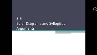 3 6 Euler Diagrams and Syllogistic Arguments