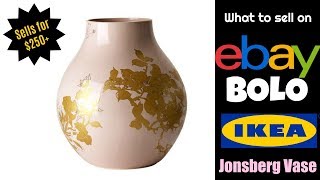 eBay BOLO that Sells for $250: Ikea Jonsberg Vase in Pink or Black