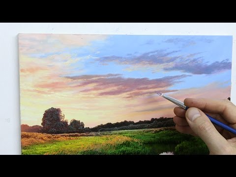 55 How To Paint A Sunset Sky  Oil Painting Tutorial