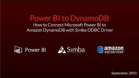 How to Connect Power BI to DynamoDB with Simba ODBC Driver