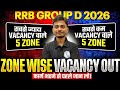 RRB Group D New Vacancy 2026 | Group D Zone Wise Vacancy 2026 | RRB Group D Safe Zone &amp; Danger Zone