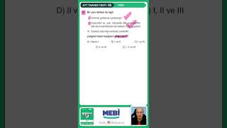 🚀 MEBİ FİZİK AYT Tarama Testleri 16.Test Soru-19 [2026] #shorts