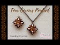 Four Corners Pendant Beading Tutorial | Mocha Latte Beads Collection Lite from Eureka Crystal Beads