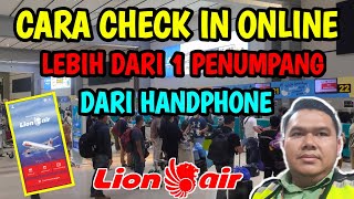 CARA CHECK IN ONLINE TIKET LION AIR LEBIH DARI SATU PENUMPANG