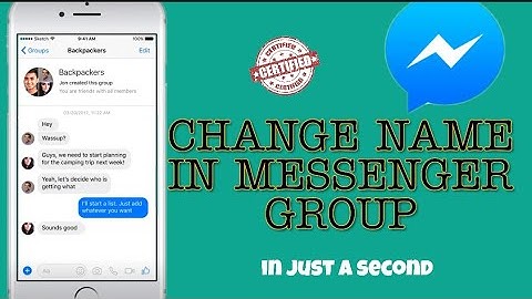 How to change name in messenger group chat 2023