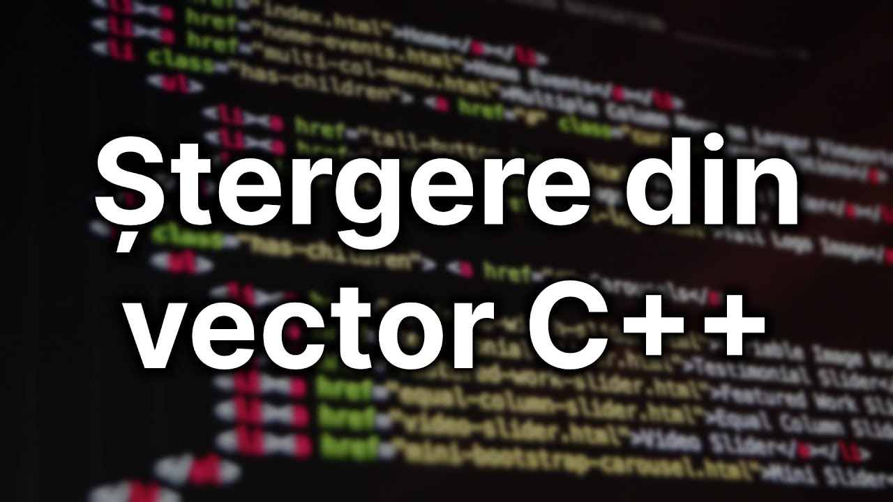 Ștergeri din vector - Probleme rezolvate — Programare C++ (25) - YouTube