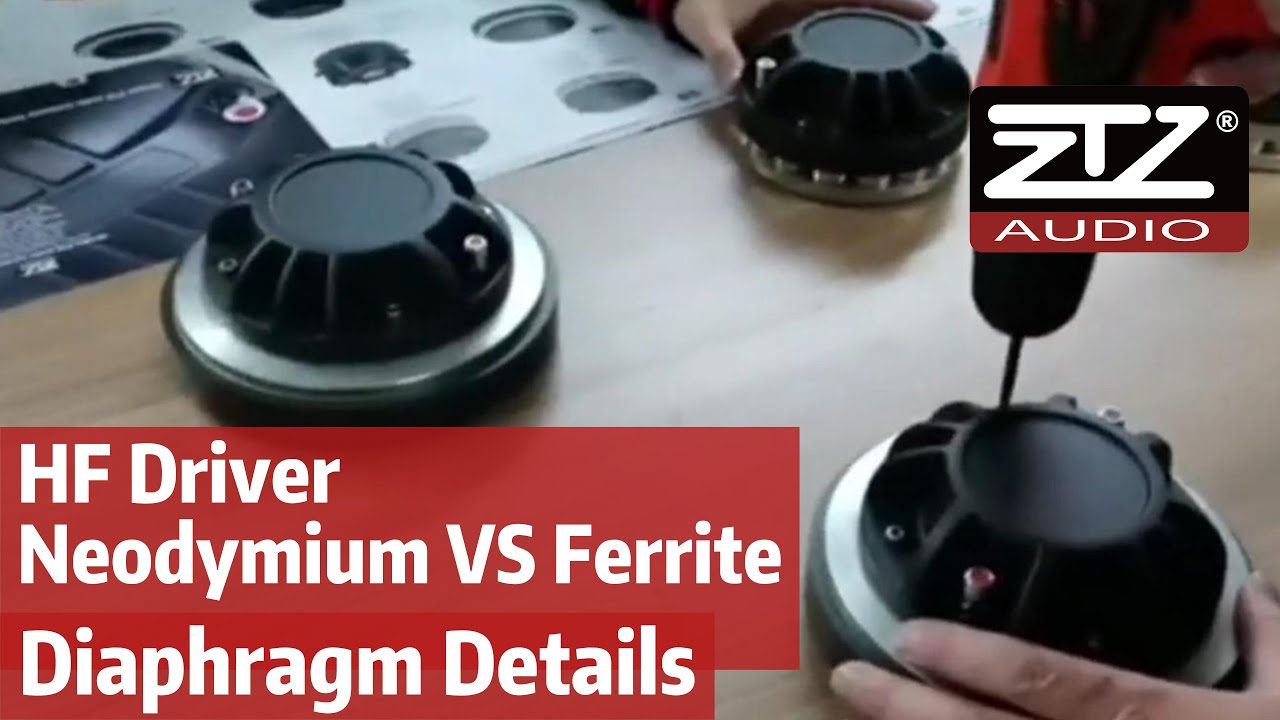 Compare Ferrite VS Neodymium in HF Driver! Diaphragm Details Test Speaker YouTube