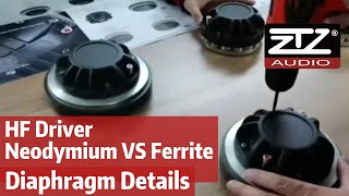 Compare Magnet Ferrite VS Neodymium in HF Driver! |Diaphragm Details |Test Speaker