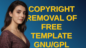 Joomla: Copyright removal of free template GNU/GPL