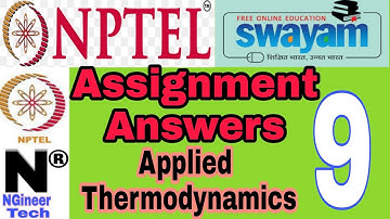 Applied Thermodynamics || week 9 assignment 9 answer || Nptel