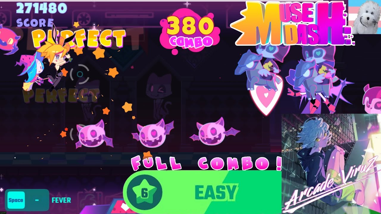 Muse Dash | Arcade ViruZ | Easy 6☆ | Manual Fever 7th Place - YouTube